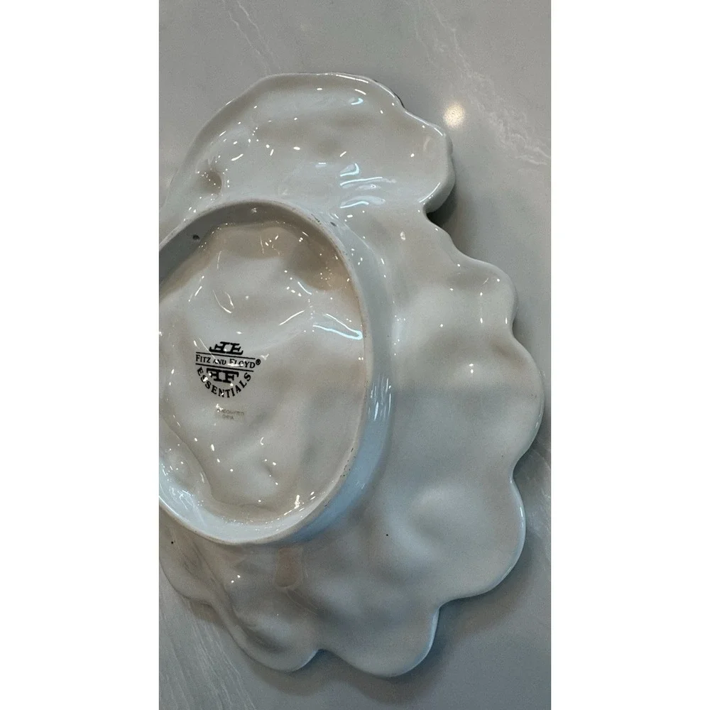 Fitz & Floyd Santa Face Plate Cookie Candy Dish Christmas Essentials